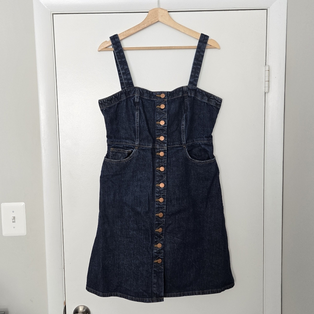 Madewell Denim Overall Dress Size 12